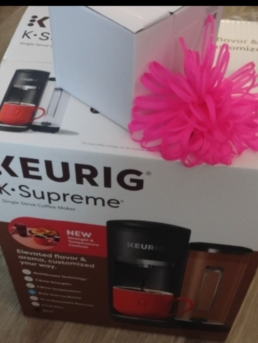🆕 Keurig K-Supreme Single Serve Coffee Maker - Black with Red Mug✨🔥🔥🔥